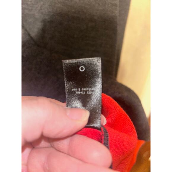 Rag & Bone Andee Sweater Dress Medium Gray Red Merino Wool Cotton Stretch Casual - Picture 13 of 13